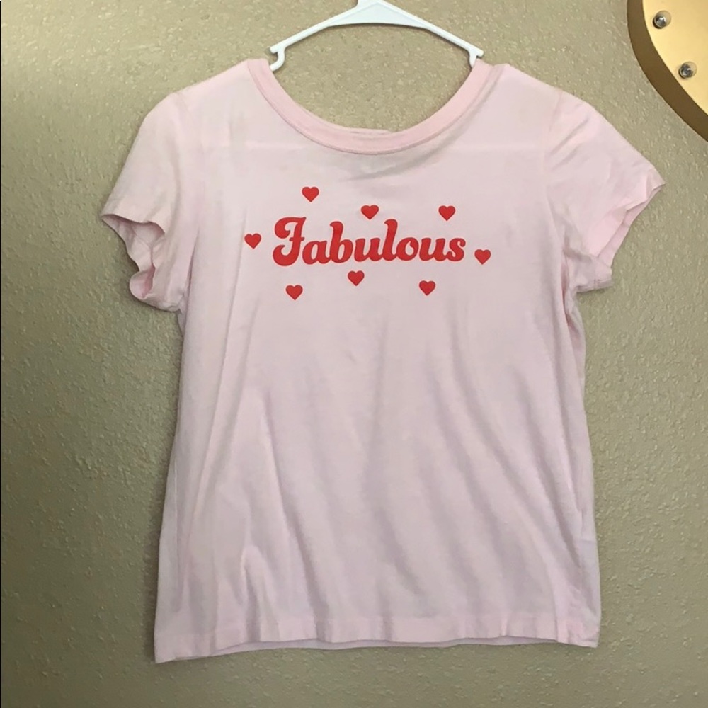 Pink crew neck t-shirt
